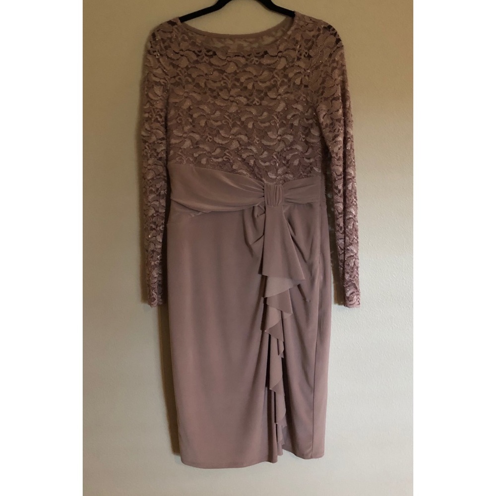 Sequin Lace Ruffle Dress